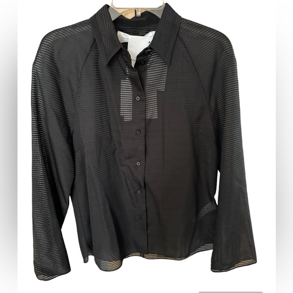 NWT Victoria Beckham Black Button Down blouse - Picture 1 of 6